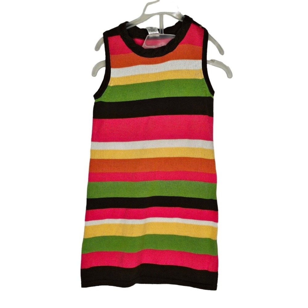 Gymboree Fall For Autumn Striped Sweater Dress Size 7 NWT Girls Green Pink Brown